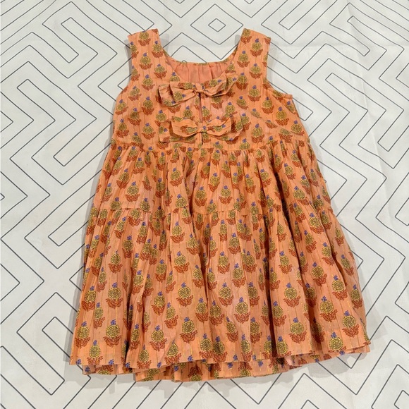 Pink Chicken Orange Textile Dress - Picture 13 of 15